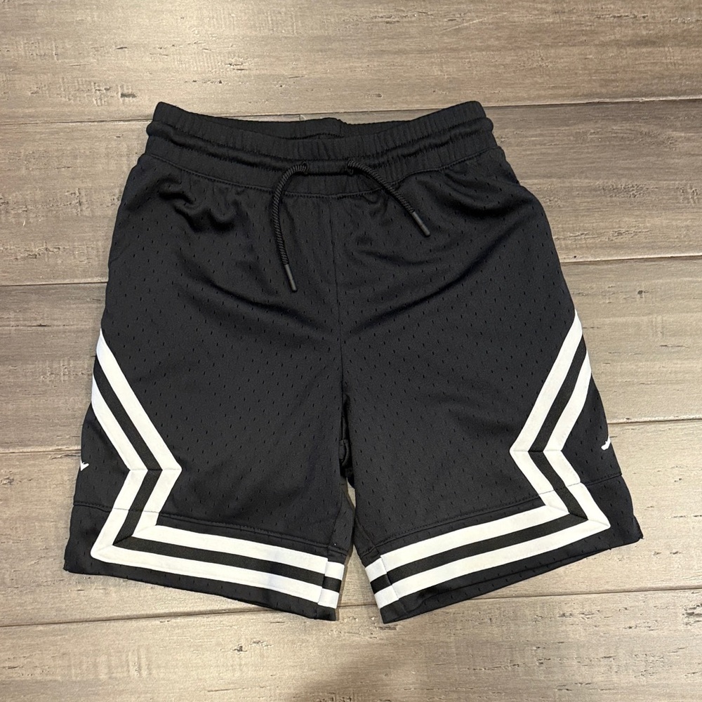 Jordan Black Athletic Shorts with White Stripes